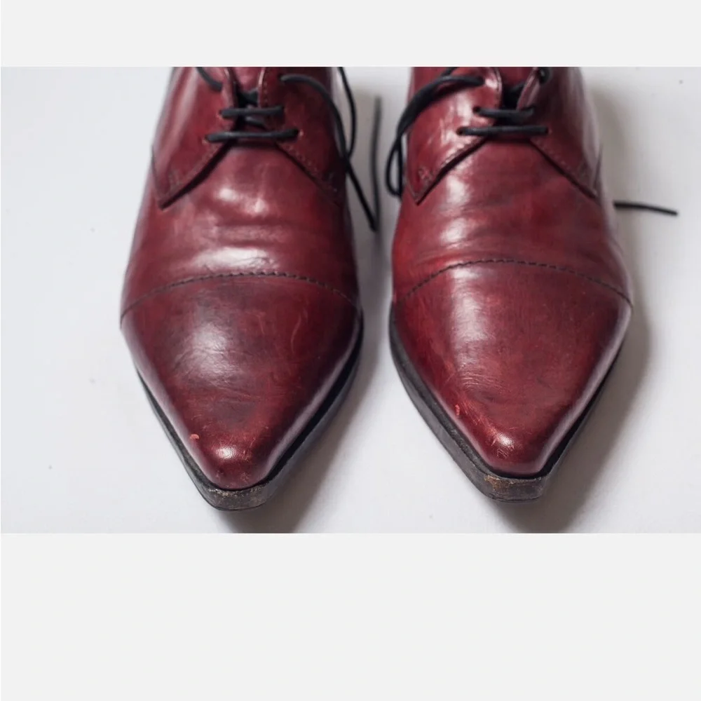 MOMA Womens Burgundy Heeled Shoes - Picture 6 of 9